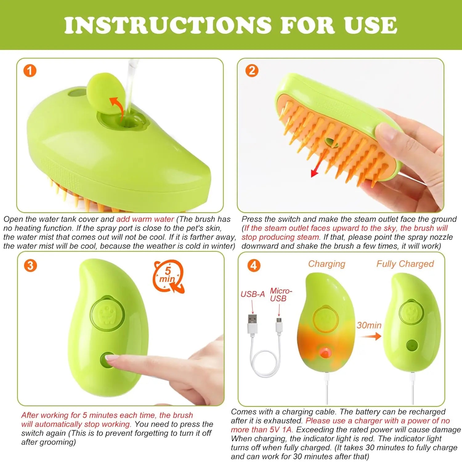 The SteamCare™ | 3-in-1 Professional Grooming Brush